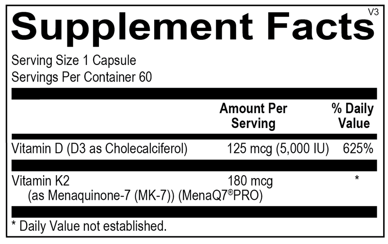 K-FORCE supplement facts image