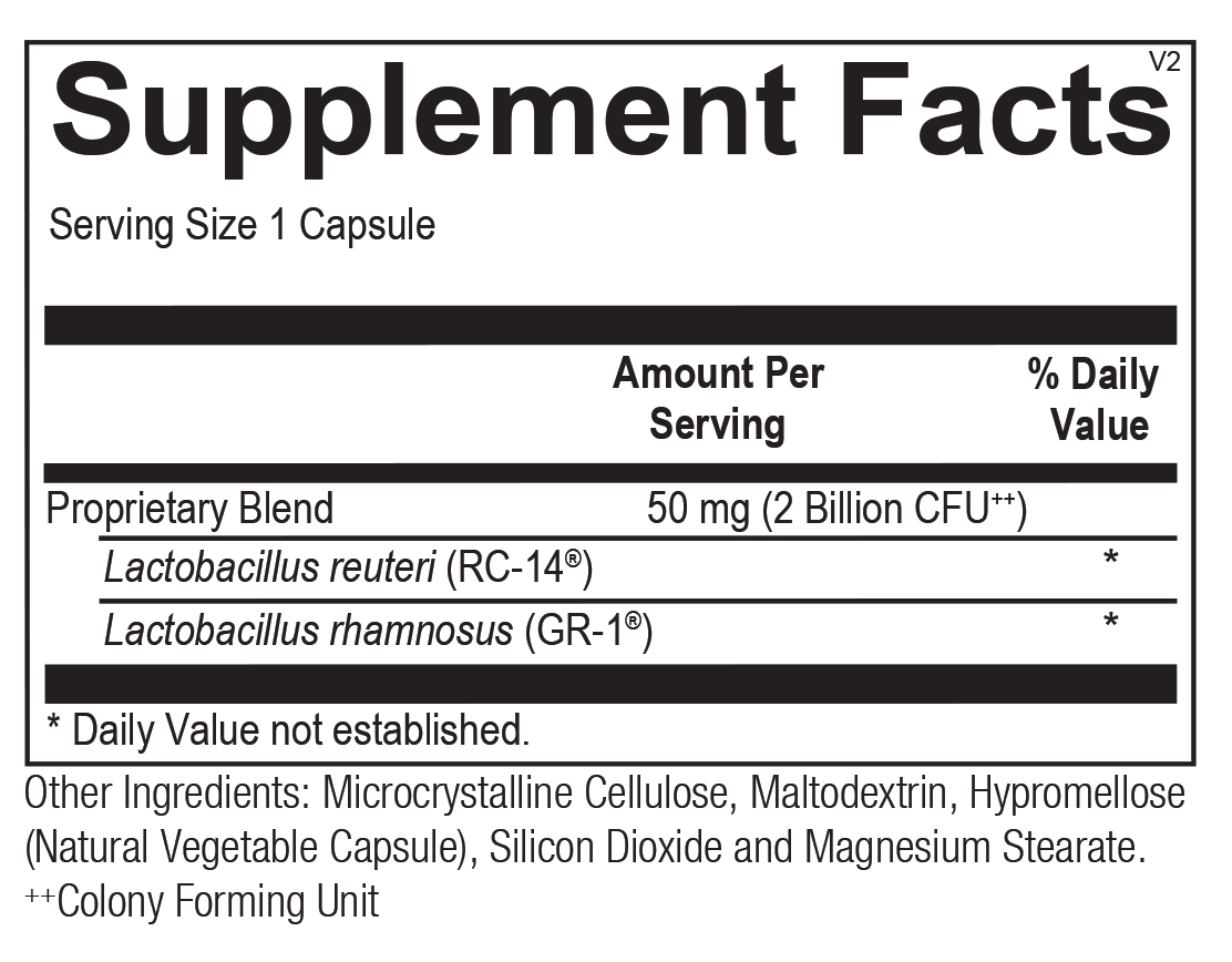 Ortho Biotic Women's (478) Supplemental Facts Box