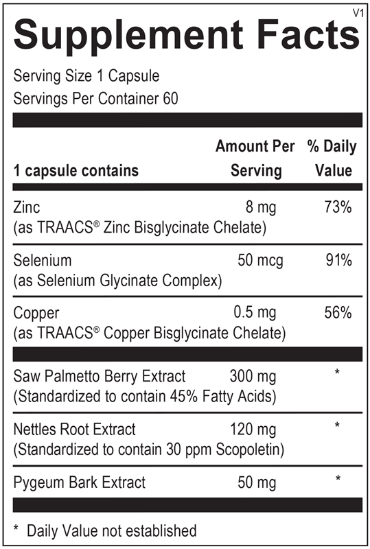 Prostatrol Forte supplement facts image