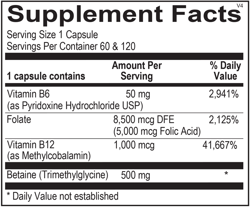 Cardio B supplement facts image