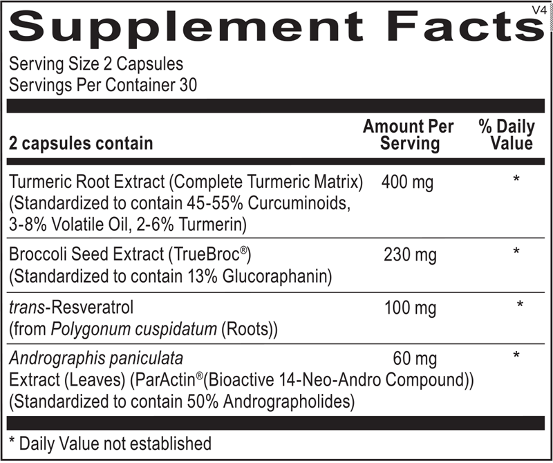 Resvoxitrol supplement facts image