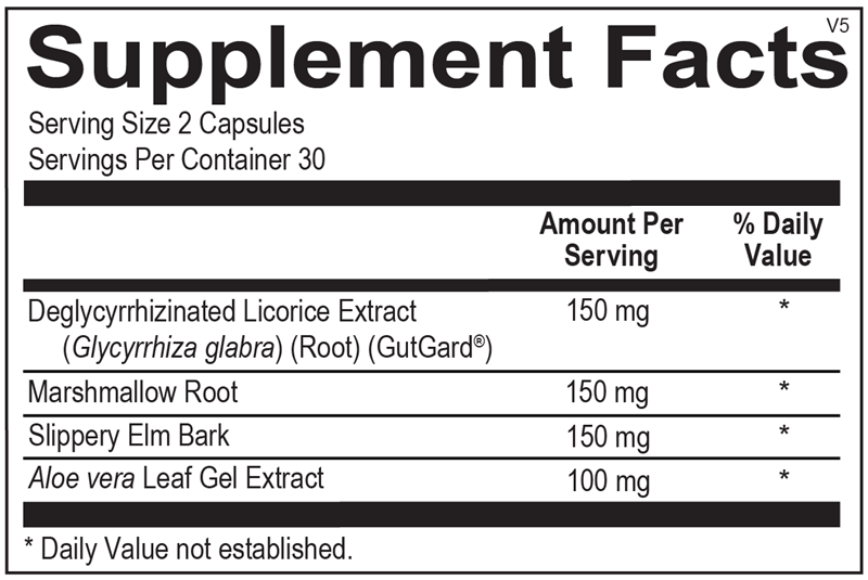 DGL supplement facts image