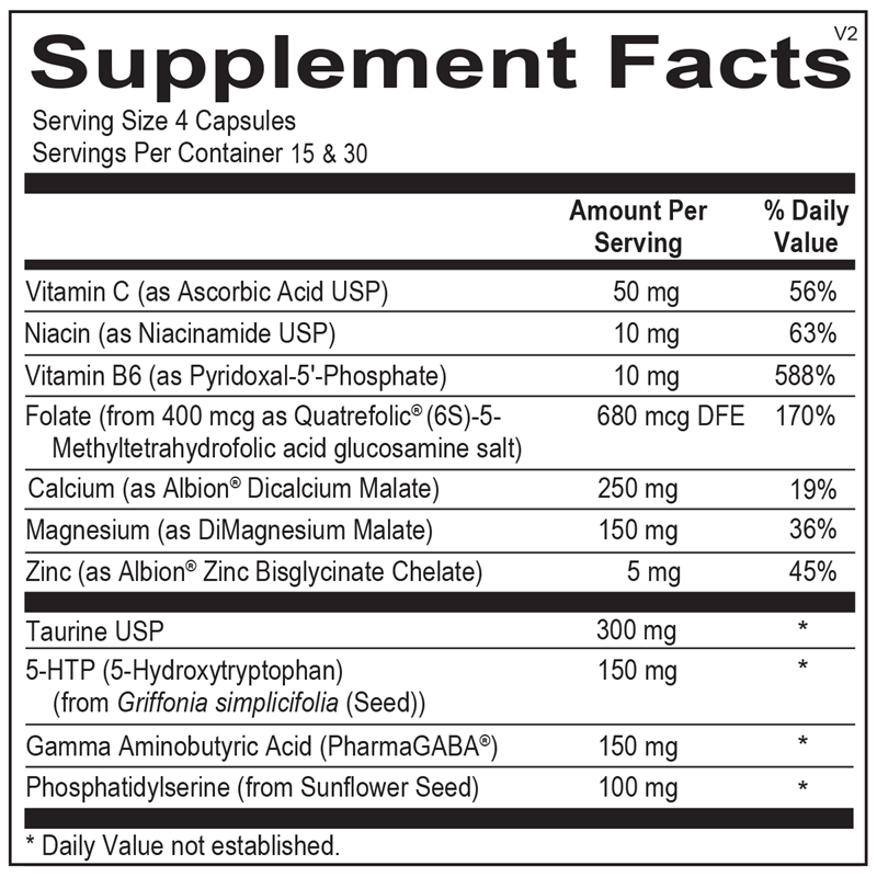 Cerenity® PM supplement facts image