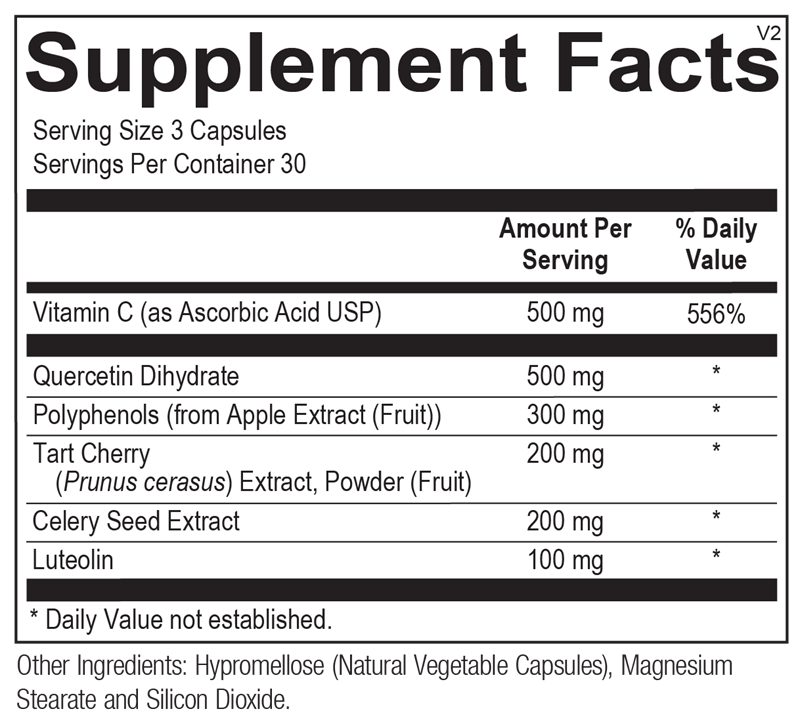 UA-X Pro supplement facts image